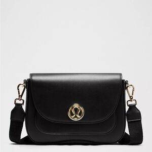 lululemon athletica Black and Gold Crossbody Bag